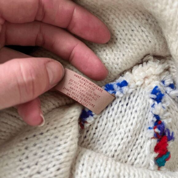 VTG 70s Fair-Isle Knit Faux-Fur Pillbox Hat Colorful Retro Apres Ski - Picture 7 of 9